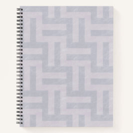 Lila geometrische Streifen Notizblock