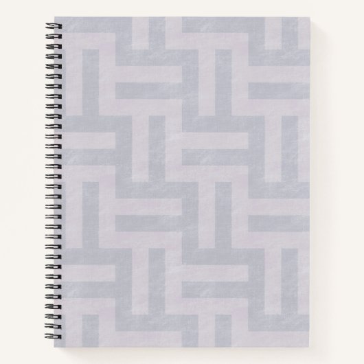 Lila geometrische Streifen Notizblock (Vorderseite)
