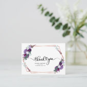 Lila geometrischer Rahmen für Flora und Fauna Visitenkarte (Stehend Vorderseite)