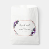 Lila geometrischer Rahmen Geschenktütchen (Vorderseite)