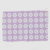 Lila geometrisches Blumenmuster Golfhandtuch (Horizontal)