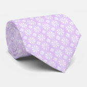 Lila geometrisches Blumenmuster Krawatte (Gerollt)