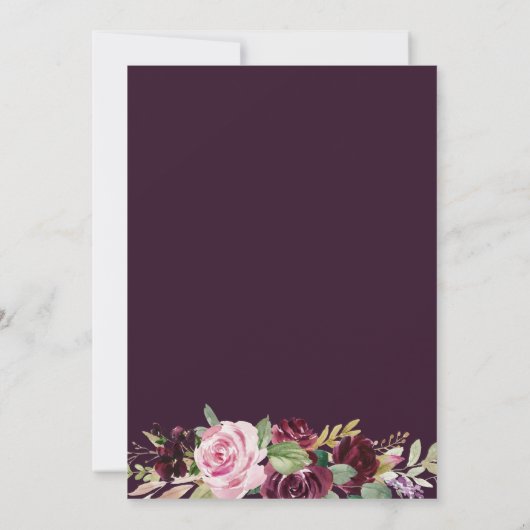 lila geometrisches Brautparty Einladung (Rückseite)