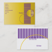 Lila geometrisches - Chubby Visitenkarte (Vorne/Hinten)