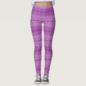 Lila geometrisches Feld Leggings (Vorderseite)
