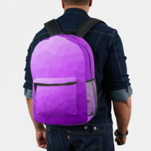 Lila geometrisches Gefälle Bedruckter Rucksack