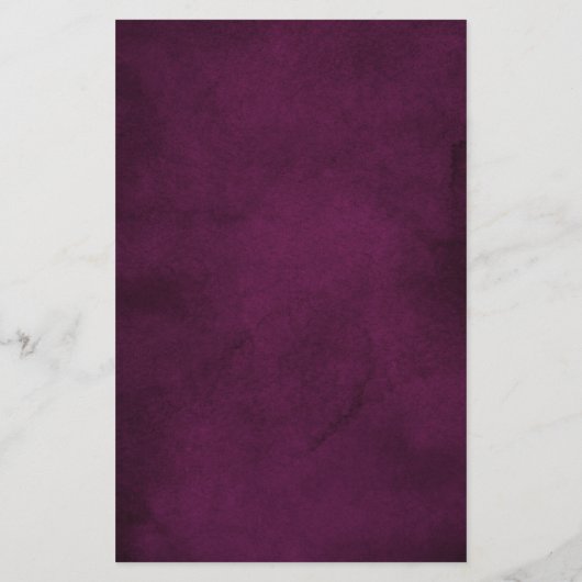 Lila geometrisches Hochzeitsmenü für Pflaumenpinse (Rückseite)