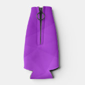 Lila geometrisches Maschenmuster Monogram Flaschenkühler (Rückseite)