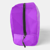 Lila geometrisches Maschenmuster Monogramm Waschbeutel (Rechts)