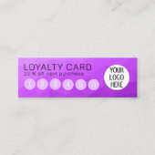 Lila geometrisches Messemuster Treuekarte (Vorderseite)