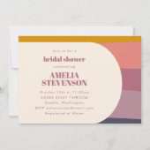 Lila Geometrisches modernes Brautparty Einladung (Vorderseite)