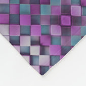 Lila geometrisches Mosaik-Strickmuster-Fleece-Deck Fleecedecke (Ecke)