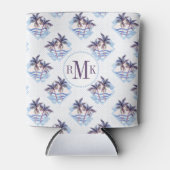 Lila geometrisches Muster für Wasserfarben Dosenkühler (Vorderseite)