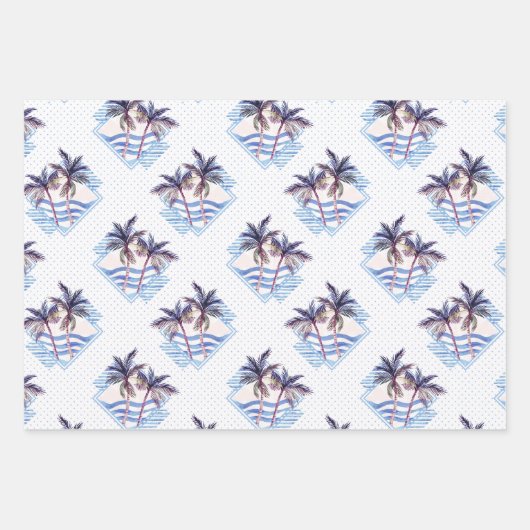 Lila geometrisches Muster für Wasserfarben Geschenkpapier Set (Vorderseite 2)