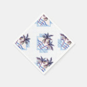 Lila geometrisches Muster für Wasserfarben Serviette (Ecke)