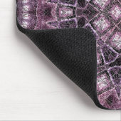 Lila geometrisches Muster mit komplizierter Symmet Mousepad (Ecke)