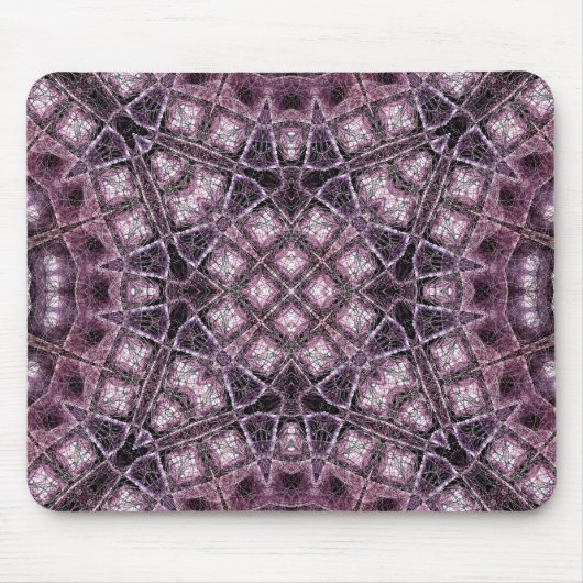 Lila geometrisches Muster mit komplizierter Symmet Mousepad (Vorne)