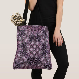 Lila geometrisches Muster mit komplizierter Symmet Tasche