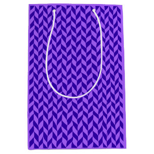lila geometrisches Muster Mittlere Geschenktüte