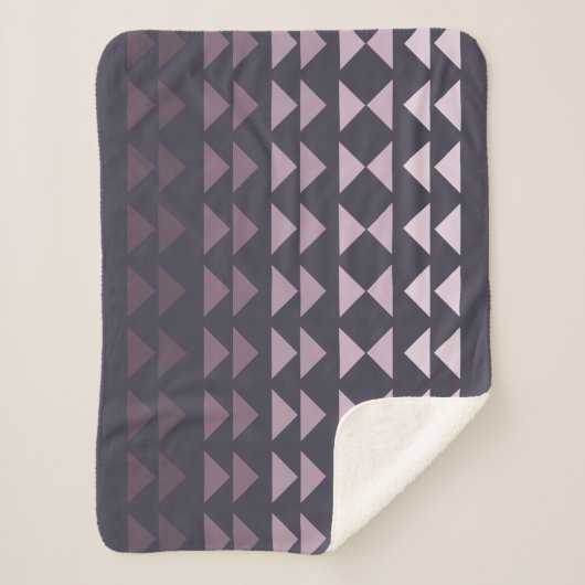 Lila geometrisches Muster Sherpadecke (Vorderseite)