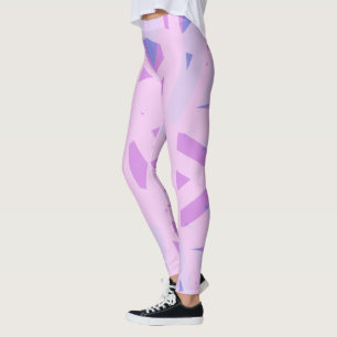 Lila geometrisches Muster - Valentinstag Leggings