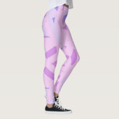 Lila geometrisches Muster - Valentinstag Leggings (Rechts)