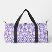 Lila geometrisches Nahtloses Muster Duffle Bag (Vorderseite)