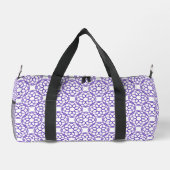 Lila geometrisches Nahtloses Muster Duffle Bag (Rückseite)