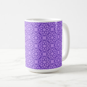 Lila geometrisches nahtloses Muster Kaffeetasse