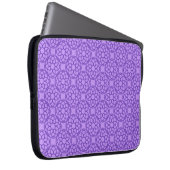 Lila Geometrisches Nahtloses Muster Laptopschutzhülle (Vorne Rechts)