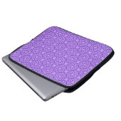 Lila Geometrisches Nahtloses Muster Laptopschutzhülle (Vorne Knopf)