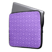 Lila Geometrisches Nahtloses Muster Laptopschutzhülle (Vorderseite Links)