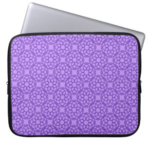 Lila Geometrisches Nahtloses Muster Laptopschutzhülle