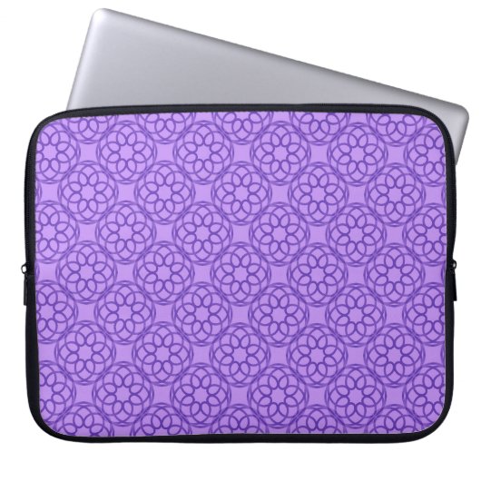 Lila Geometrisches Nahtloses Muster Laptopschutzhülle (Vorderseite)
