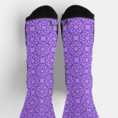 Lila geometrisches nahtloses Muster Socken (Oben)