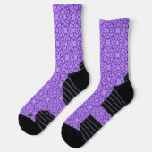 Lila geometrisches nahtloses Muster Socken (Links)