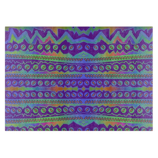 Lila geometrisches Trennboard Schneidebrett (Vorderseite)