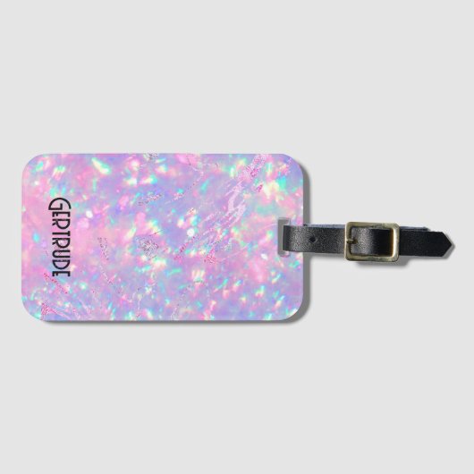 lila Gepäckmarke Gepäckanhänger (Vorderseite (Horizontal))