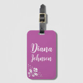 Lila Gepäckstück Einfach Chic Trendy Gepäckanhänger (Vorderseite Vertikal)