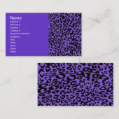 lila Gepard Visitenkarte (Vorne/Hinten)