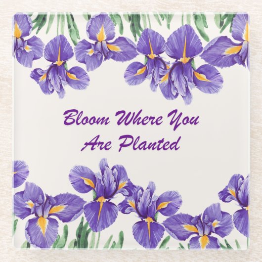 Lila gepflanzter Untersetzer (Vorderseite)