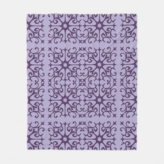 Lila gepolstertes Muster Fleece Blankon (Vorderseite)