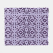 Lila gepolstertes Muster Fleece Blankon (Vorderseite (Horizontal))