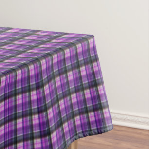 Lila geprüftes Tartan-Design, Tischdecke
