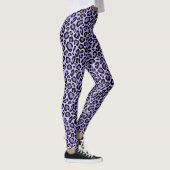 Lila Gepunktete Leopard-Leggings Leggings (Rechts)