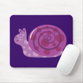 Lila Gepunktete Schnecke Mousepad (Mit Mouse)