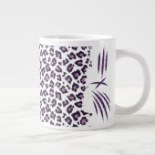 Lila Gepunkteter Leopardruck Jumbo-Tasse (Rechts)