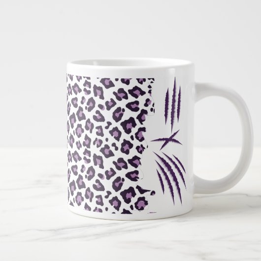 Lila Gepunkteter Leopardruck Jumbo-Tasse (Rechts)