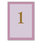 Lila Gerahmte Hochzeitkarte für die Tischnummer (Rückseite)
