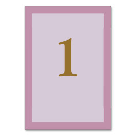 Lila Gerahmte Hochzeitkarte für die Tischnummer